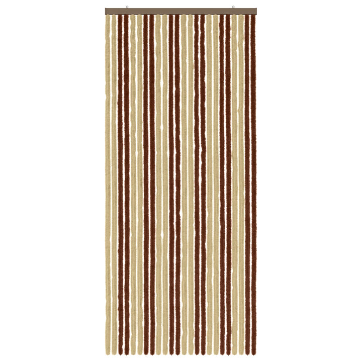 Insektgardin i chenille Brun og Beige 100 x 230 cm 100% PP