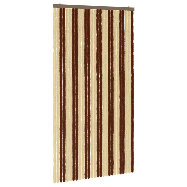 Insektgardin i chenille Brun og Beige 118 x 220 cm 100% PP