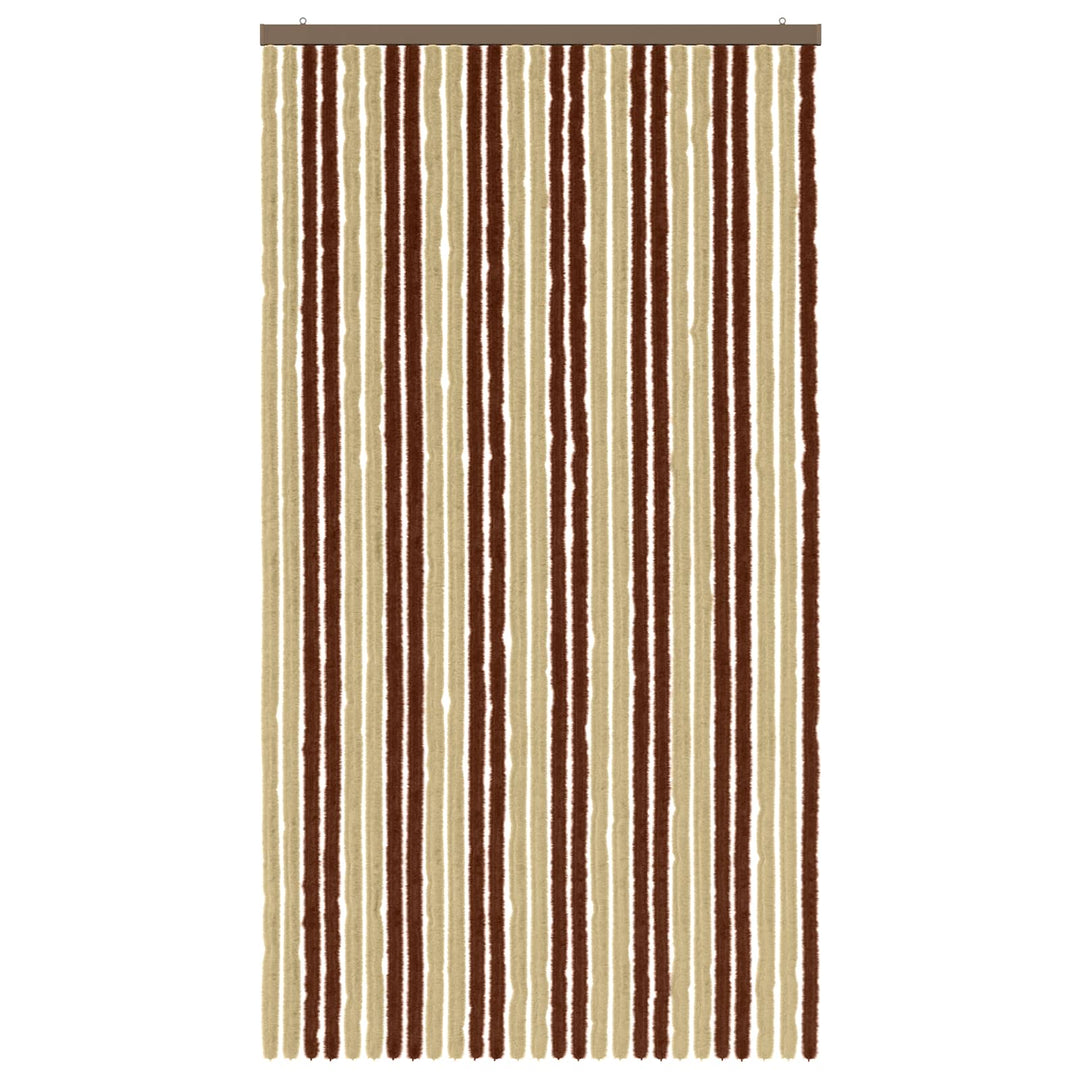 Insektgardin i chenille Brun og Beige 118 x 220 cm 100% PP