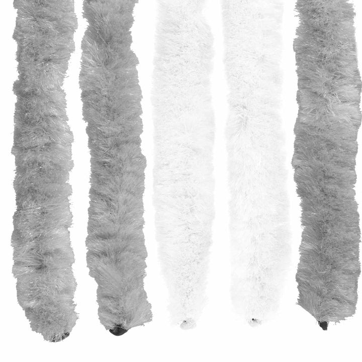 Insektgardin i chenille Grå og Hvid 56 x 200 cm 100% PP