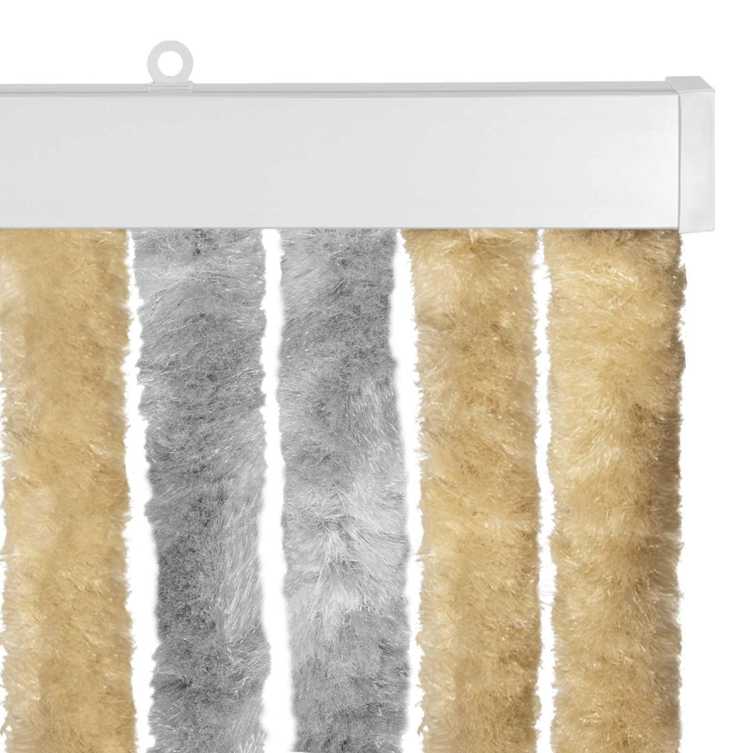 Insektgardin i chenille Grå og beige 56 x 185 cm 100% PP