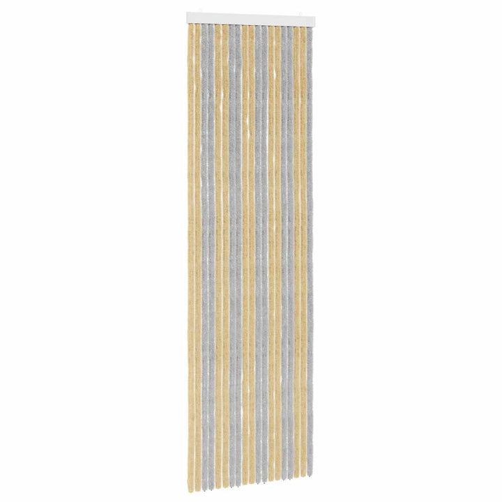 Insektgardin i chenille Grå og beige 56 x 185 cm 100% PP