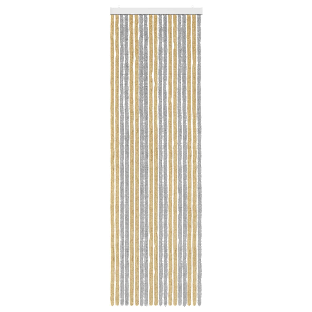 Insektgardin i chenille Grå og beige 56 x 185 cm 100% PP