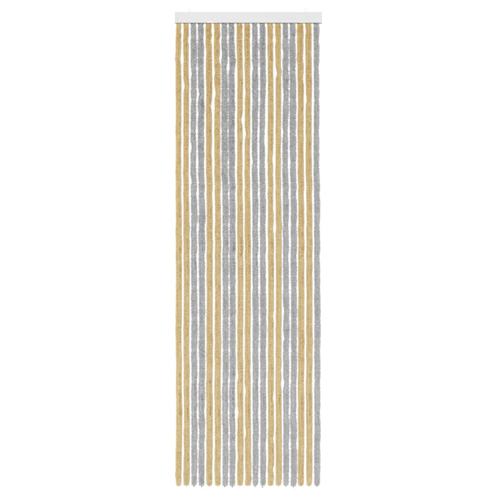 Insektgardin i chenille Grå og beige 56 x 185 cm 100% PP