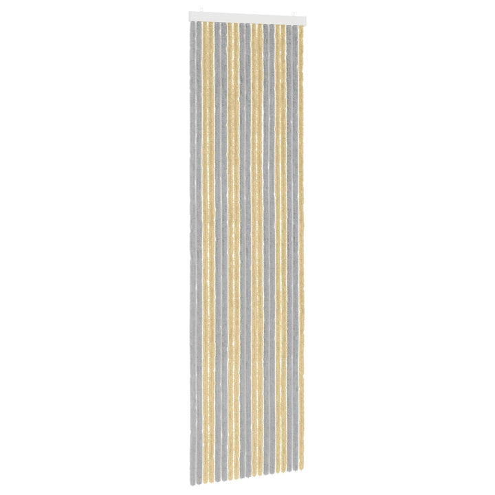 Insektgardin i chenille Grå og beige 56 x 200 cm 100% PP