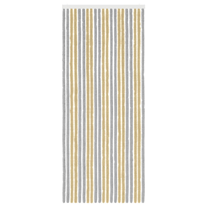 Insektgardin i chenille Grå og beige 90 x 220 cm 100% PP