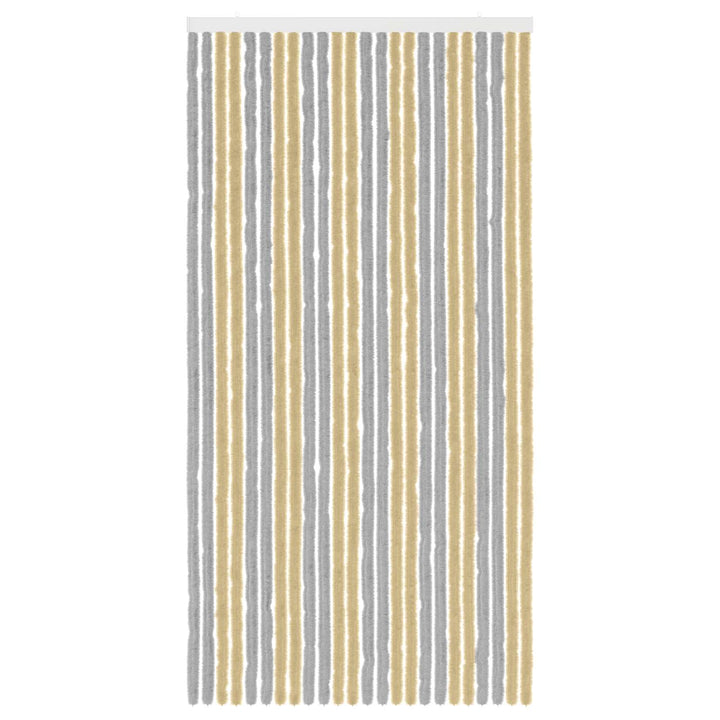 Insektgardin i chenille Grå og beige 100 x 200 cm 100% PP