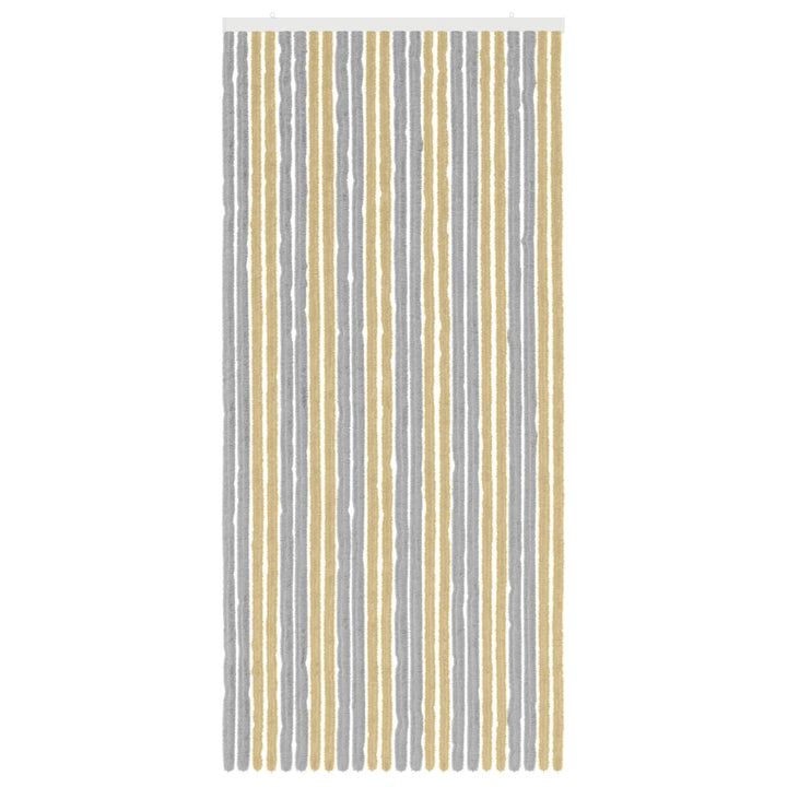 Insektgardin i chenille Grå og beige 100 x 220 cm 100% PP