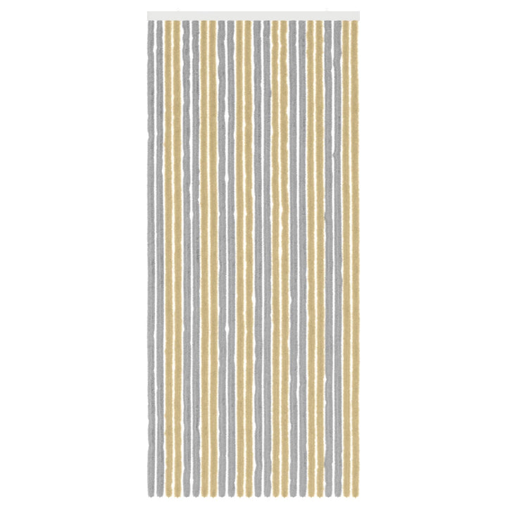 Insektgardin i chenille Grå og beige 100 x 230 cm 100% PP