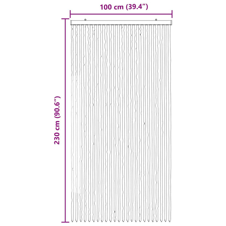 Insektgardin i chenille Grå og beige 100 x 230 cm 100% PP