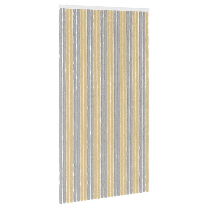 Insektgardin i chenille Grå og beige 118 x 220 cm 100% PP