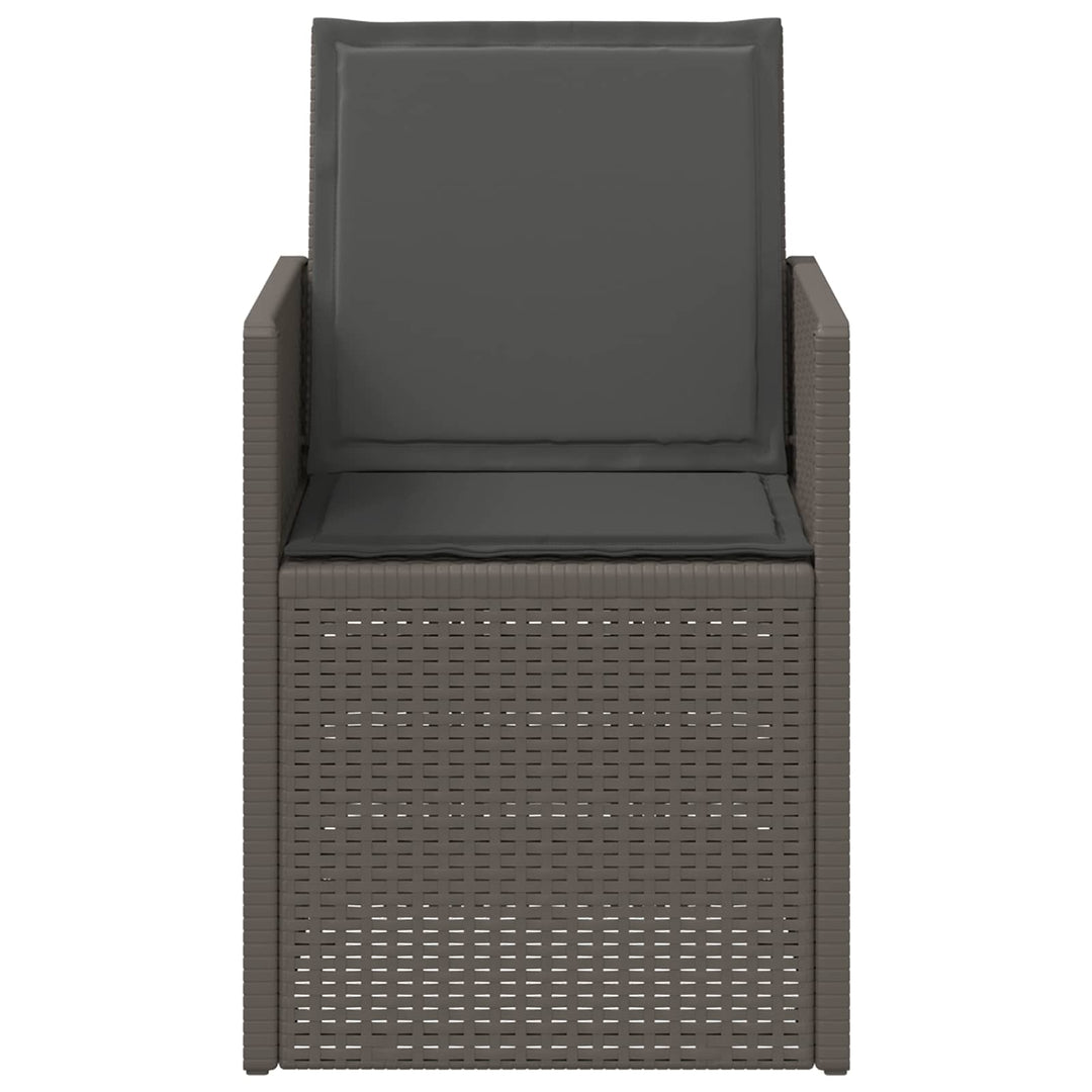 Havemøbler Spisestole 2 stk. Lysegrå og antracit PP
