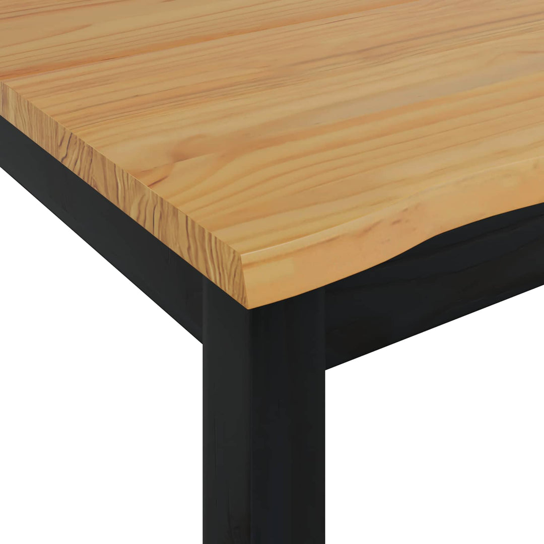 Spisebord EKAI Sort 112 x 70 x 76,5 cm Massivt fyrretræ