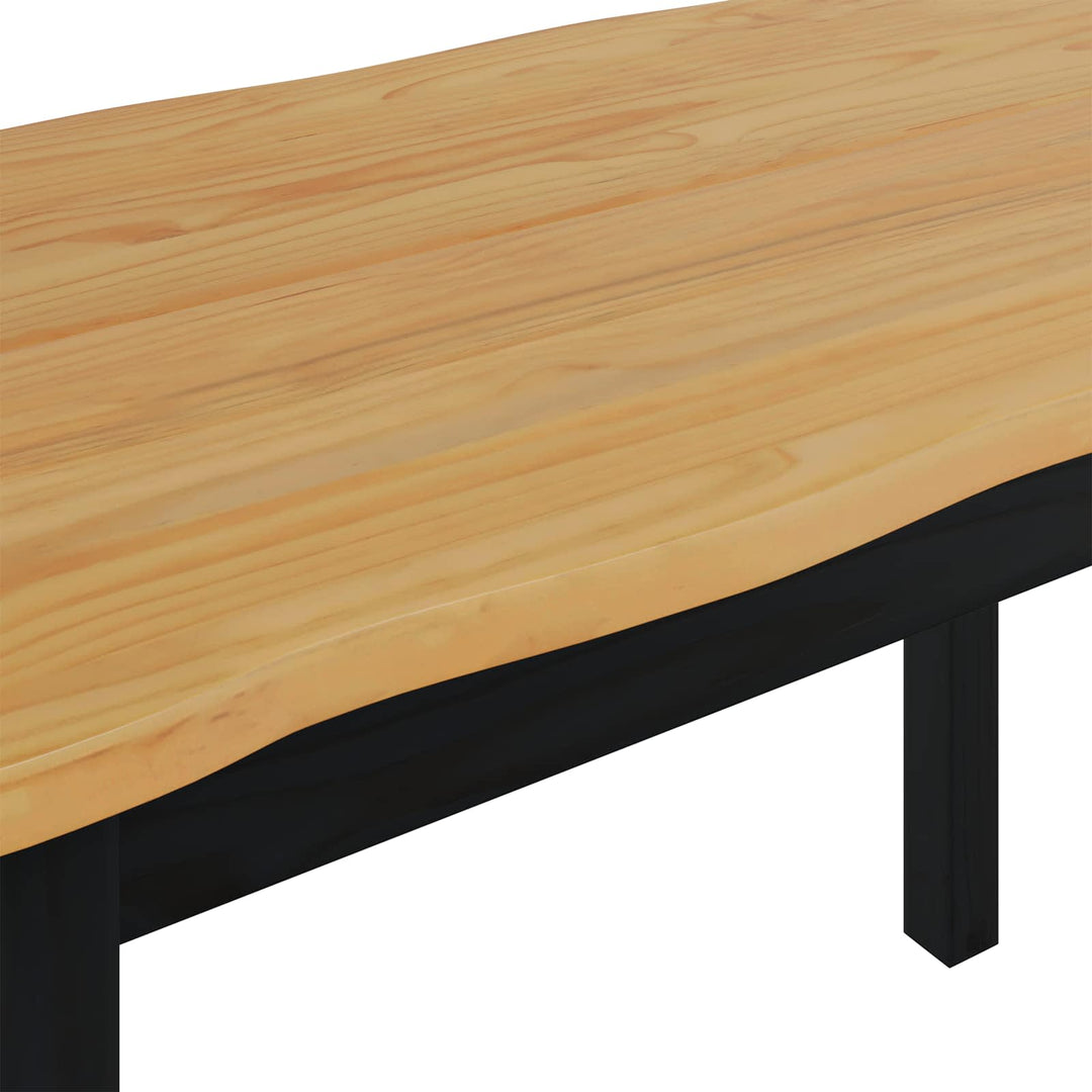 Spisebord EKAI Sort 112 x 70 x 76,5 cm Massivt fyrretræ
