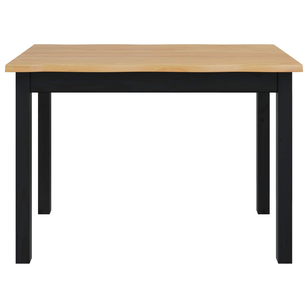 Spisebord EKAI Sort 112 x 70 x 76,5 cm Massivt fyrretræ