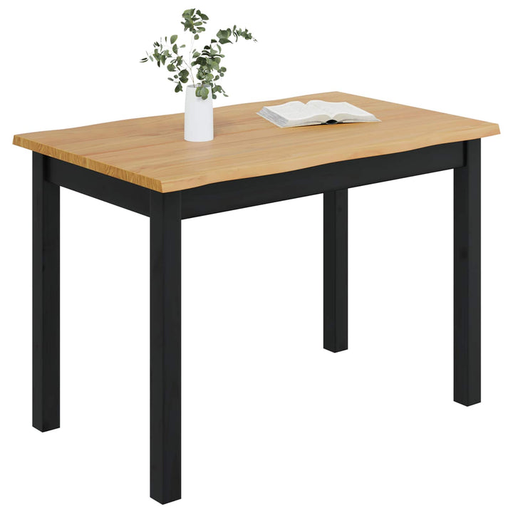 Spisebord EKAI Sort 112 x 70 x 76,5 cm Massivt fyrretræ