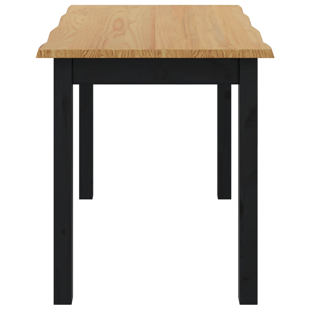 Spisebord EKAI Sort 112 x 70 x 76,5 cm Massivt fyrretræ