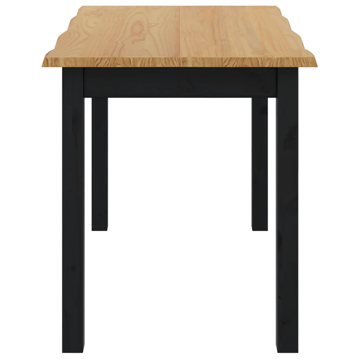 Spisebord EKAI Sort 112 x 70 x 76,5 cm Massivt fyrretræ