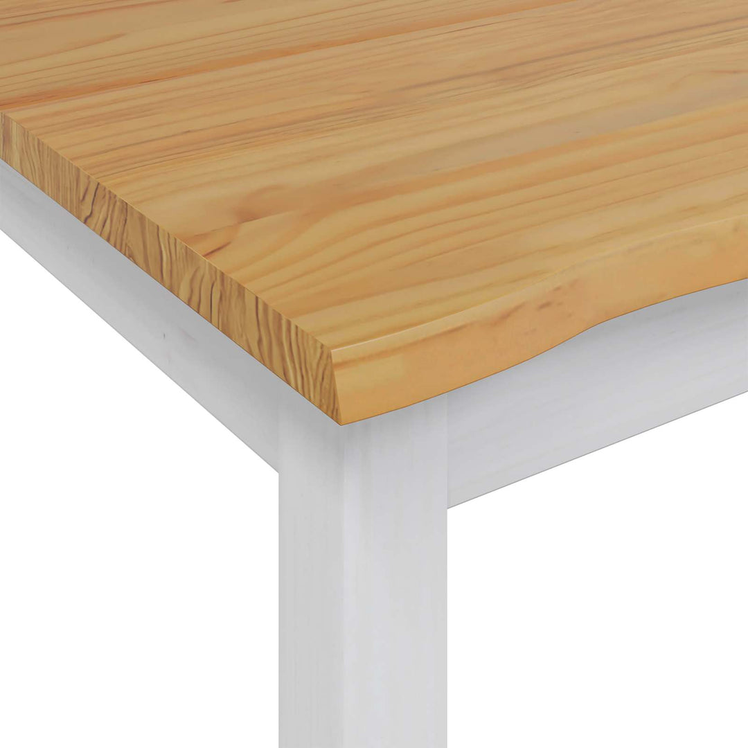Spisebord EKAI Hvid 112 x 70 x 76,5 cm Massivt fyrretræ