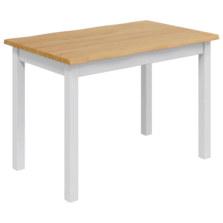 Spisebord EKAI Hvid 112 x 70 x 76,5 cm Massivt fyrretræ