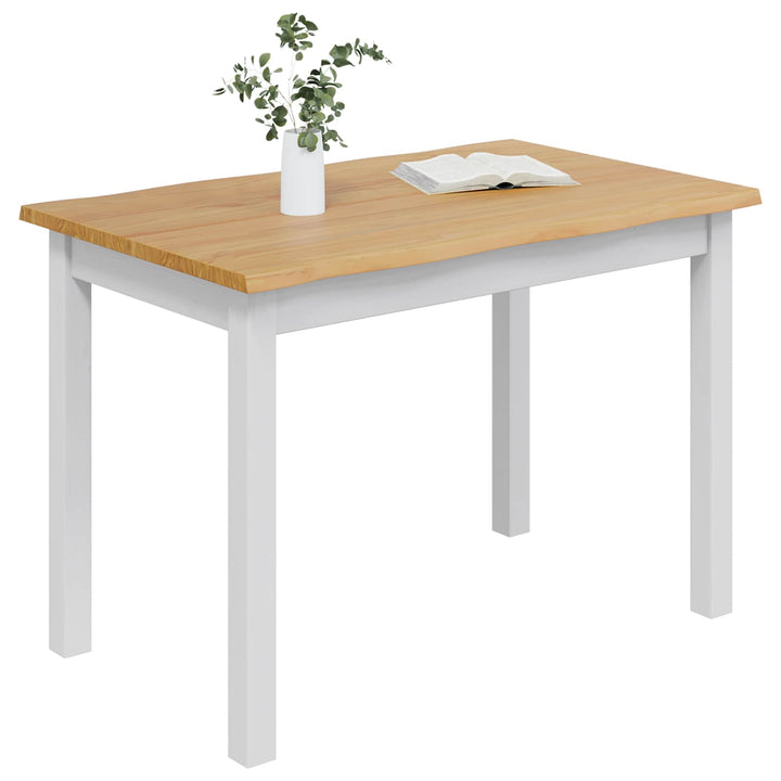 Spisebord EKAI Hvid 112 x 70 x 76,5 cm Massivt fyrretræ