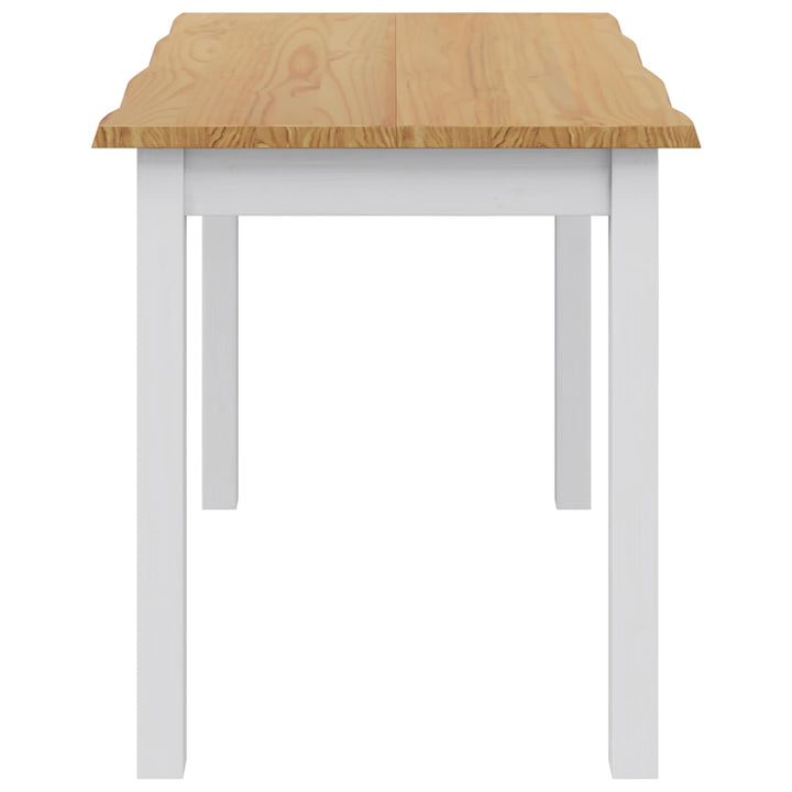 Spisebord EKAI Hvid 112 x 70 x 76,5 cm Massivt fyrretræ