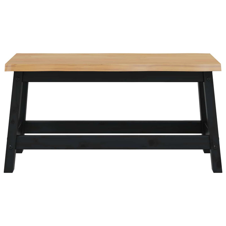 Spisebænk EKAI Sort 91,5 x 29 x 45,5 cm Massivt fyrretræ