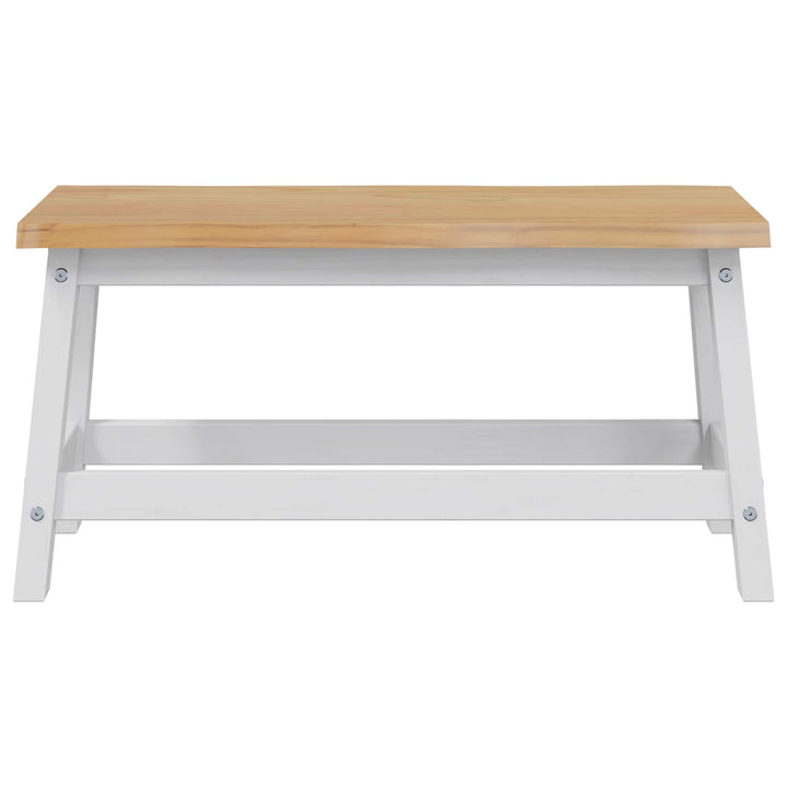 Spisebænk EKAI Hvid 91,5 x 29 x 45,5 cm Massivt fyrretræ