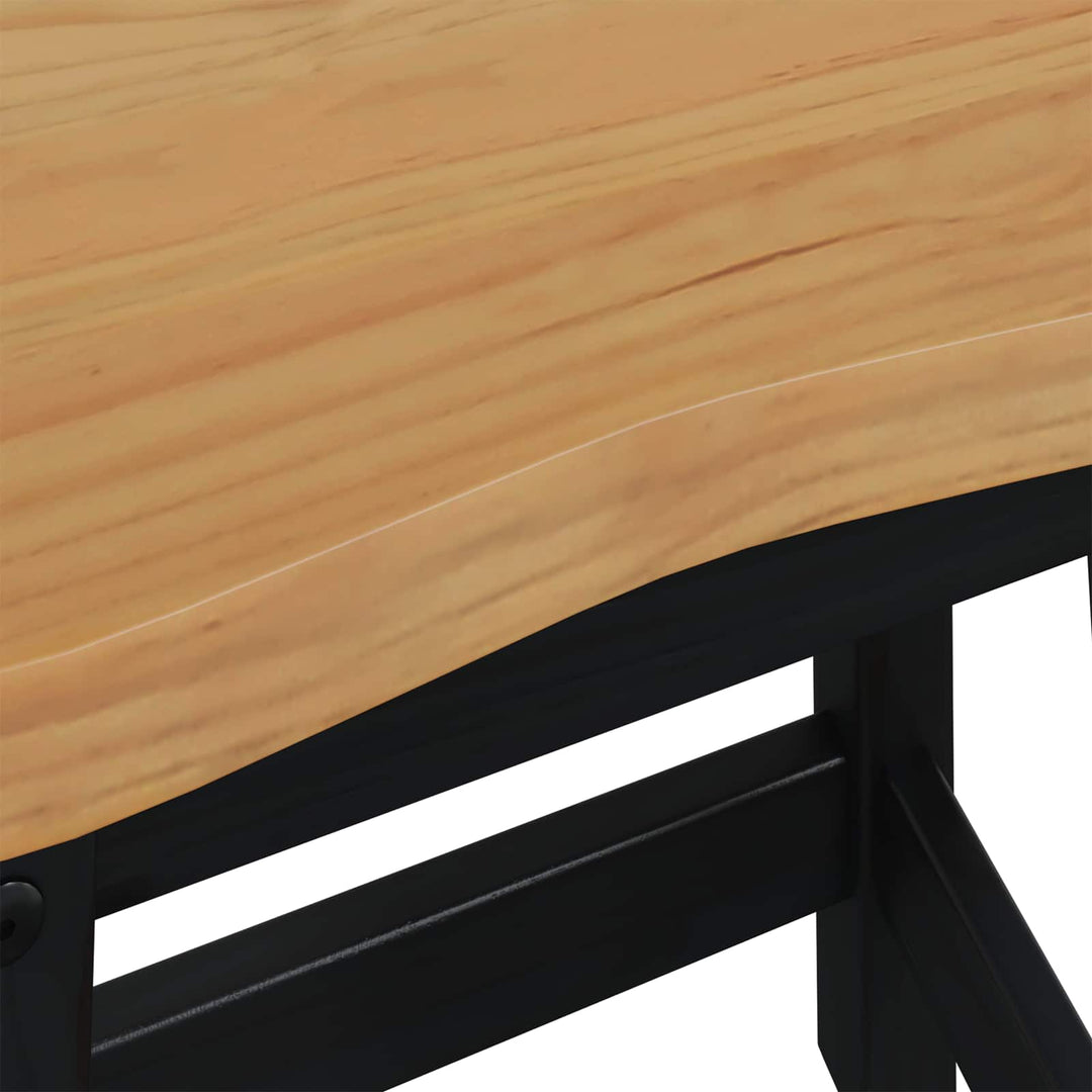 Barbænk EKAI 2 stk. Sort 40 x 29 x 45,5 cm Massivt fyrretræ