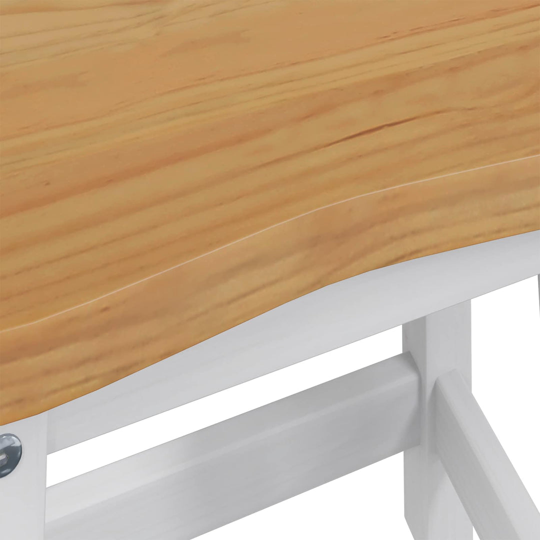 Barbænk EKAI 2 stk. Hvid 40 x 29 x 45,5 cm Massivt fyrretræ