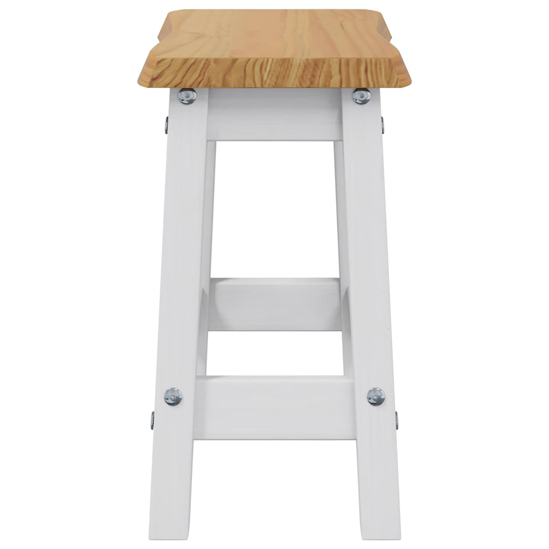 Barbænk EKAI 2 stk. Hvid 40 x 29 x 45,5 cm Massivt fyrretræ