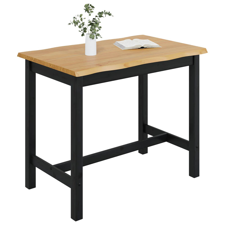 Høj Bar Bord EKAI Sort 112 x 70 x 91 cm Massivt fyrretræ