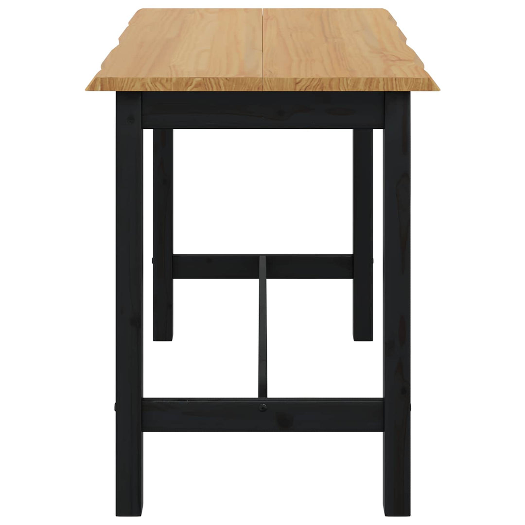 Høj Bar Bord EKAI Sort 112 x 70 x 91 cm Massivt fyrretræ