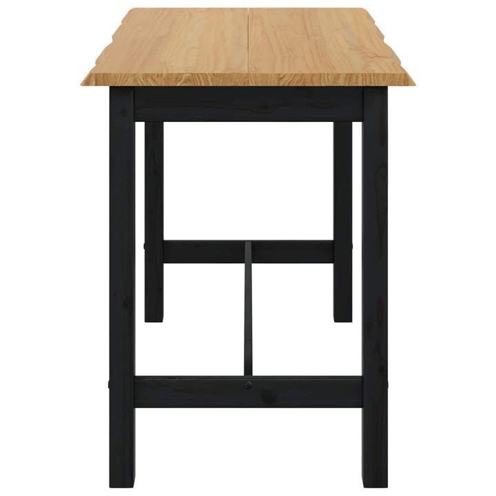 Høj Bar Bord EKAI Sort 112 x 70 x 91 cm Massivt fyrretræ