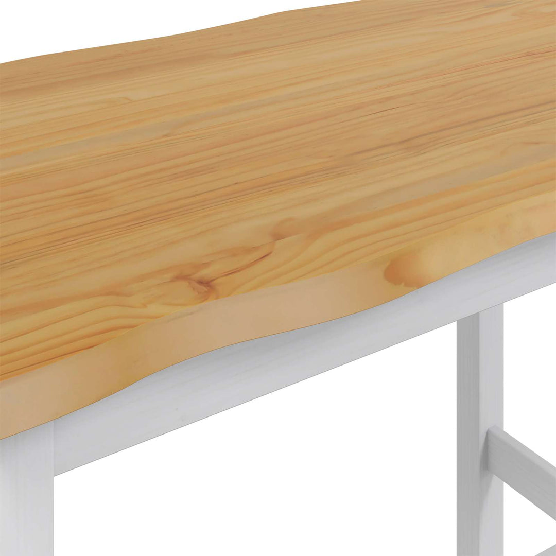 Høj Bar Bord EKAI Hvid 112 x 70 x 91 cm Massivt fyrretræ