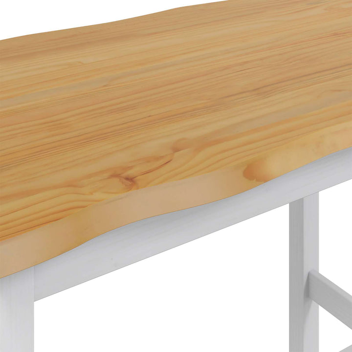 Høj Bar Bord EKAI Hvid 112 x 70 x 91 cm Massivt fyrretræ