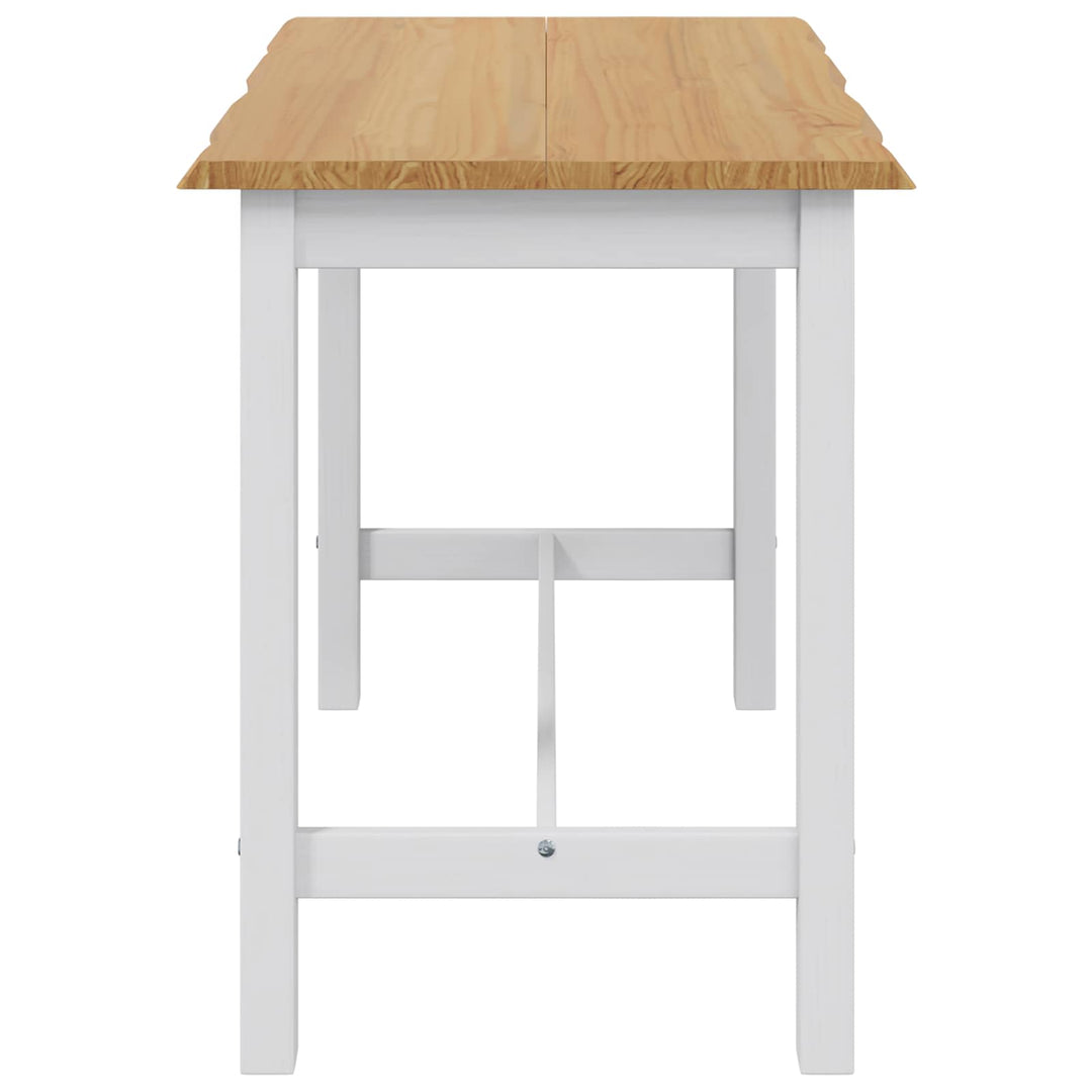 Høj Bar Bord EKAI Hvid 112 x 70 x 91 cm Massivt fyrretræ