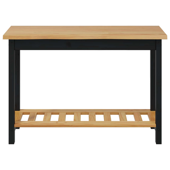 Konsolbord EKAI Sort 112 x 35 x 76 cm Massivt fyrretræ