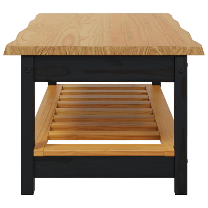 Sofabord EKAI Sort 100 x 60 x 45,5 cm Massivt fyrretræ