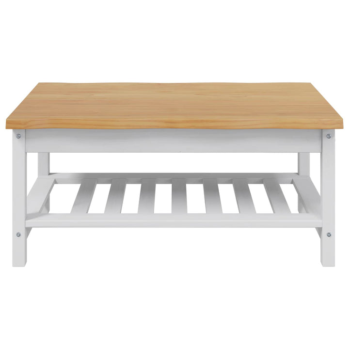 Sofabord EKAI Hvid 100 x 60 x 45,5 cm Massivt fyrretræ