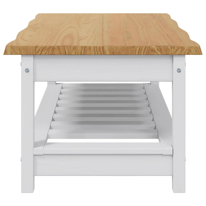 Sofabord EKAI Hvid 100 x 60 x 45,5 cm Massivt fyrretræ