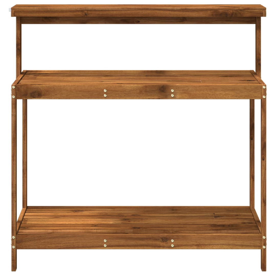Udendørs potterbord 111,5 x 48,5 x 107 cm Massivt Akacietræ