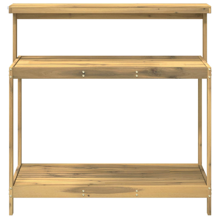 Udendørs potterbord 111,5 x 48,5 x 107 cm Massivt Akacietræ
