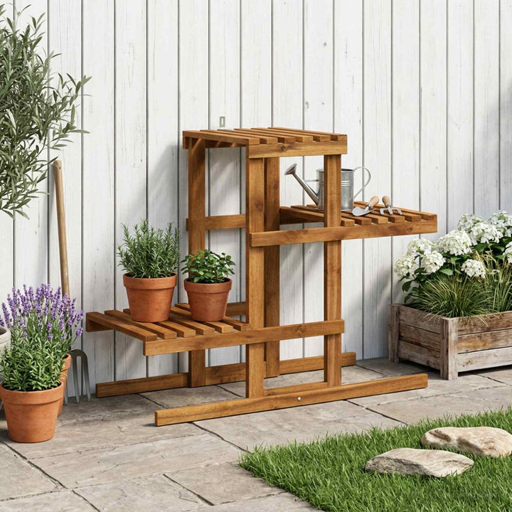 Planteholder Naturfarvet 82 x 36 x 60 cm Massivt Akacietræ