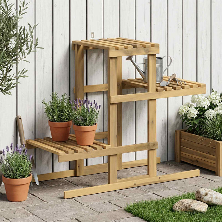 Planteholder Hvid 82 x 36 x 60 cm Massivt Akacietræ