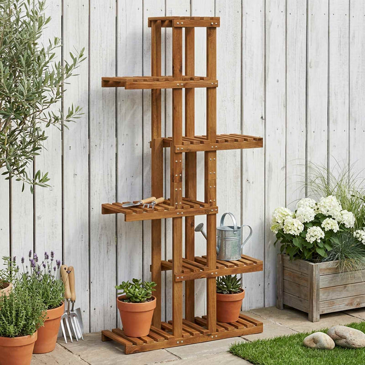 Planteholder Naturfarvet 68 x 23,5 x 140 cm Massivt Akacietræ