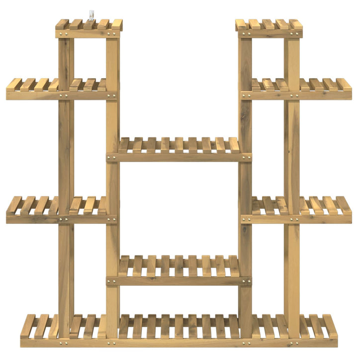 Planteholder Hvid 123 x 25 x 114,5 cm Massivt Akacietræ