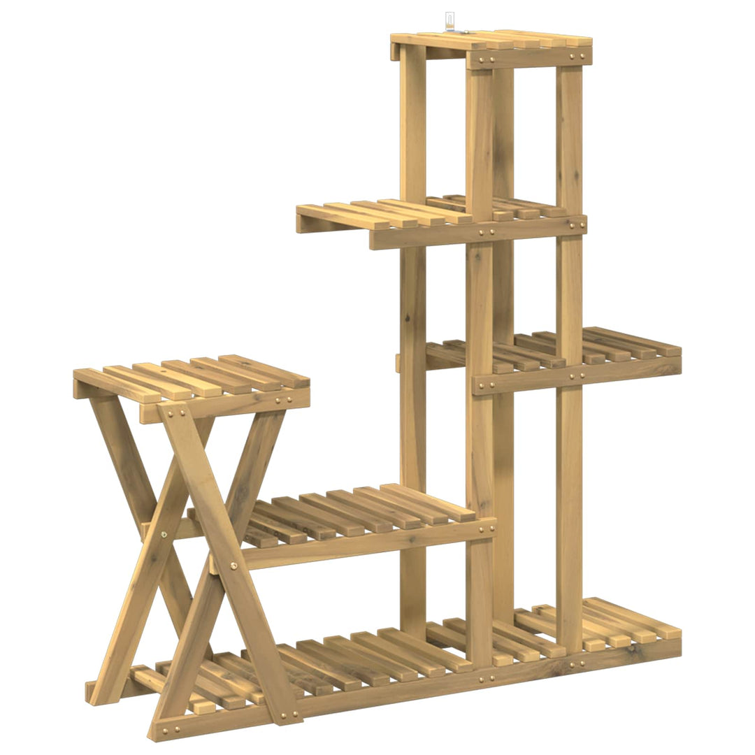 Planteholder Hvid 95 x 25 x 101,5 cm Massivt Akacietræ