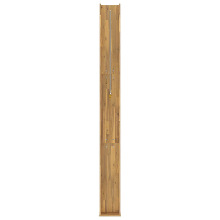 Udendørs bruser 226 cm Massiv akacietræ og rustfrit stål Hvid