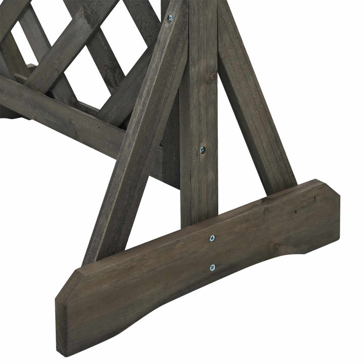 Vertikal have trellis Grå 48 x 30 x 70,5 cm Massivt Fyrretræ